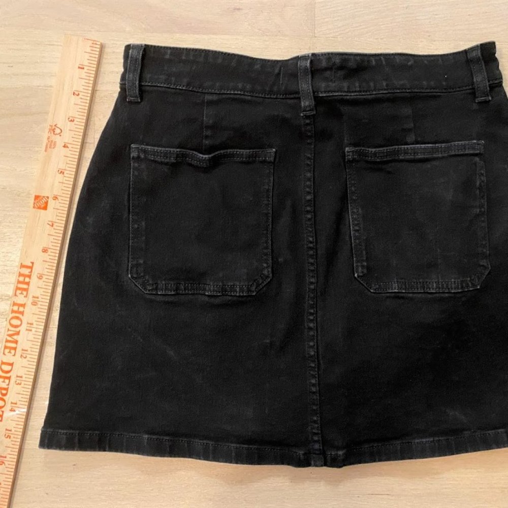 Madewell black zip front jean skirt size 28/6 - Picture 3 of 3